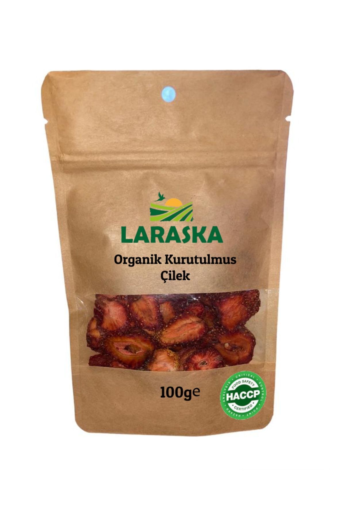 Organik Dondurularak Kurutulmuş Çilek (sliced) 100g