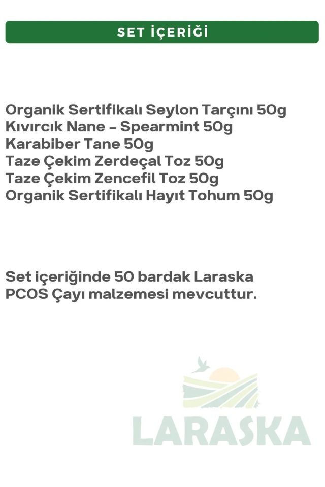 Kıvırcık Nane - Pkos (PCOS) Çay Seti - Laraska Pcos Tea Set