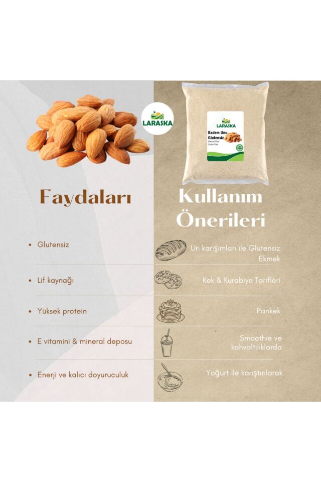 Glutensiz Badem Unu 1kg- Almond Flour Gluten Free Vegan