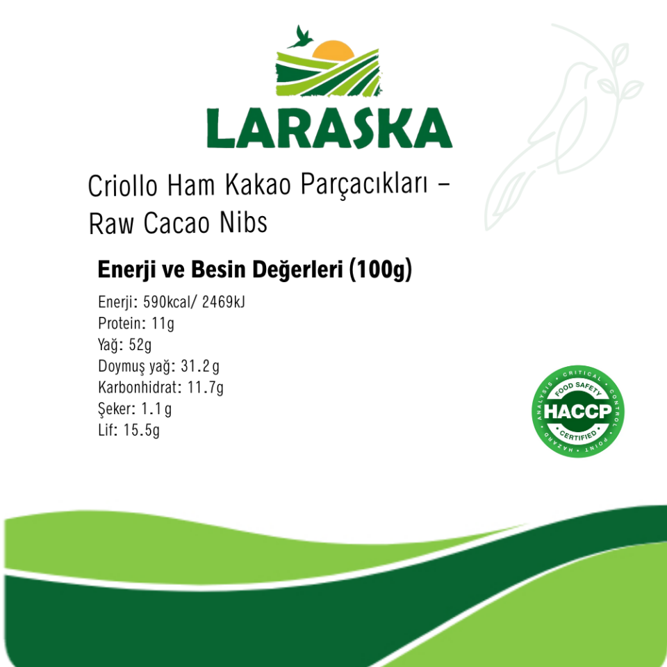 Ham Kakao Parçacıkları 150g - Raw Cacao Nibs Criollo