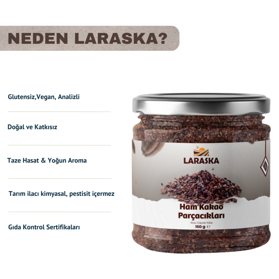 Ham Kakao Parçacıkları 150g - Raw Cacao Nibs Criollo