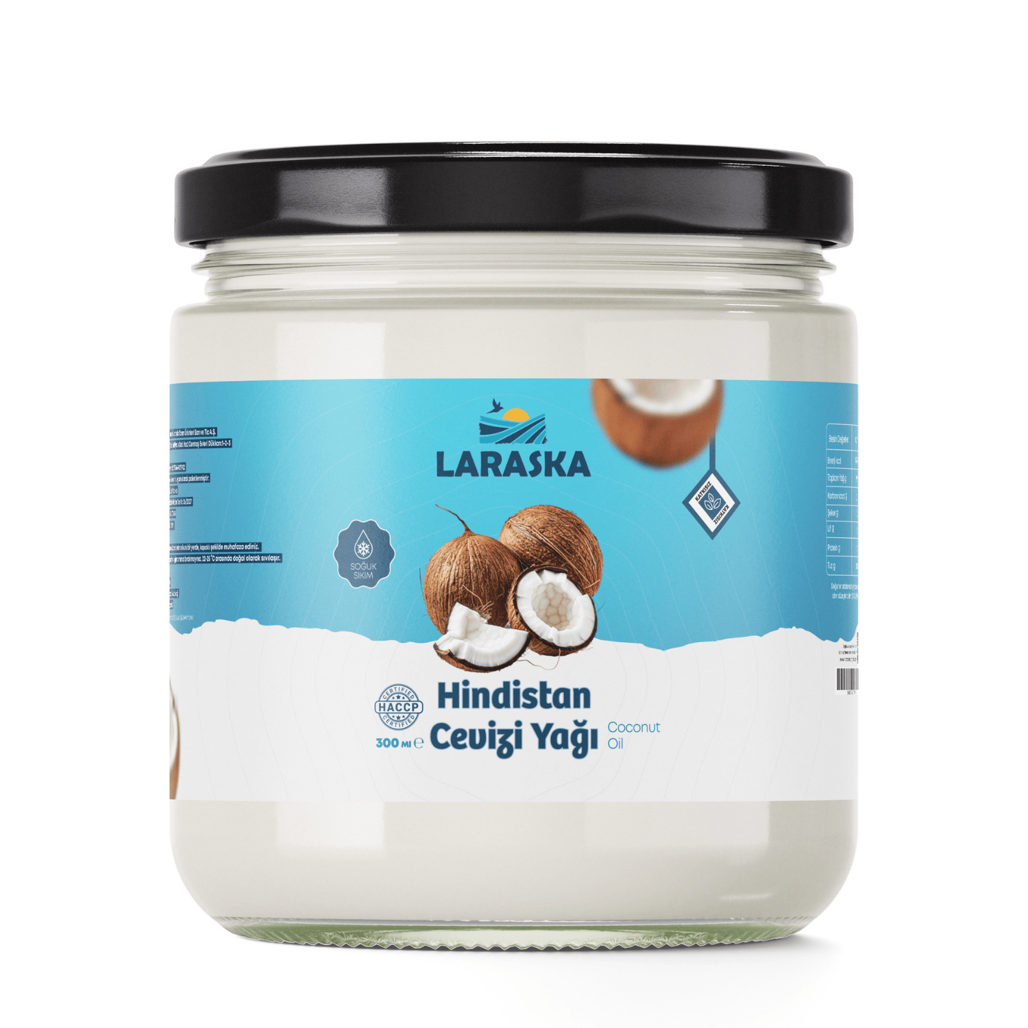 Hindistan Cevizi Yağı 300 ml – %100 Doğal, Yenilebilir / Cilt Bakımı Soğuk Sıkım Coconut Oil