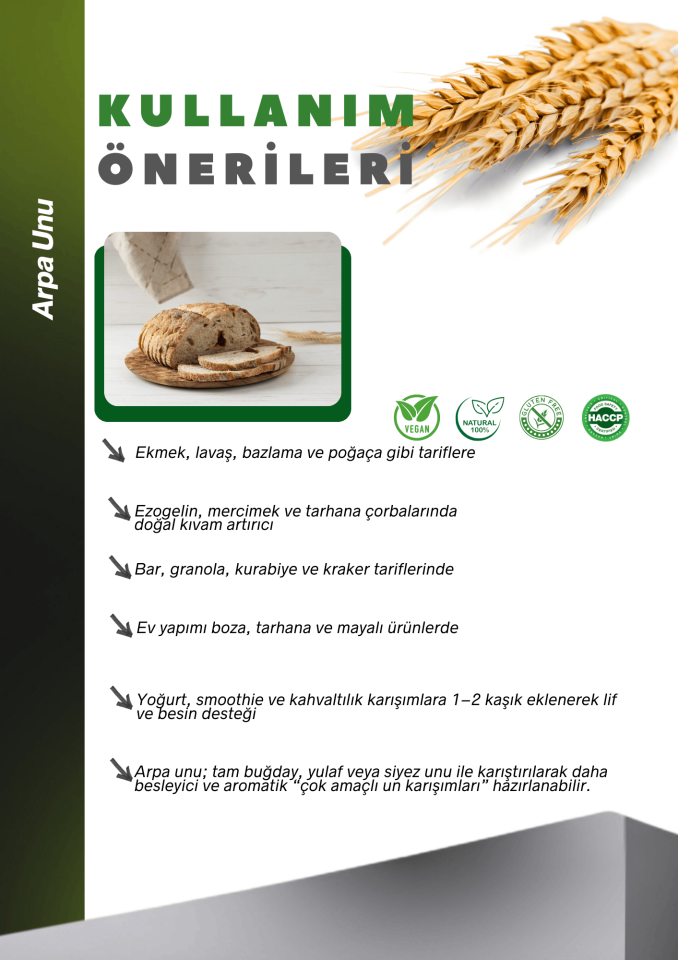 Arpa Unu 1kg Barley Flour