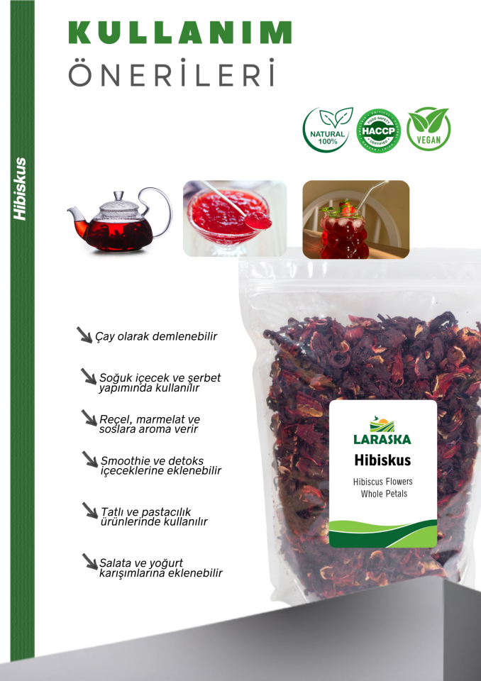 Hibiskus Çayı - Nar Çiçeği - Bamya Çiçeği - Hibiscus Tea Whole 5kg
