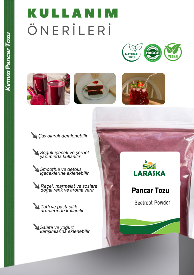 Kırmızı Pancar Tozu 100g Beetroot Powder Katkısız