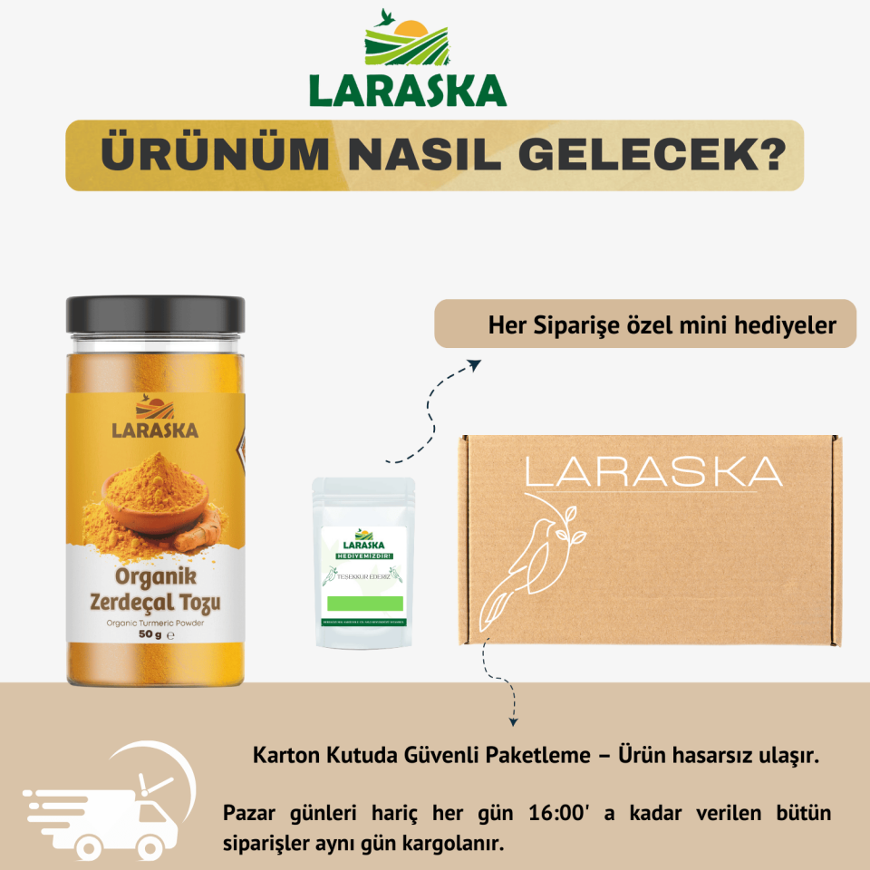 Organik Toz Zerdeçal- Organic Turmeric Powder - Turmeric Ground 50g