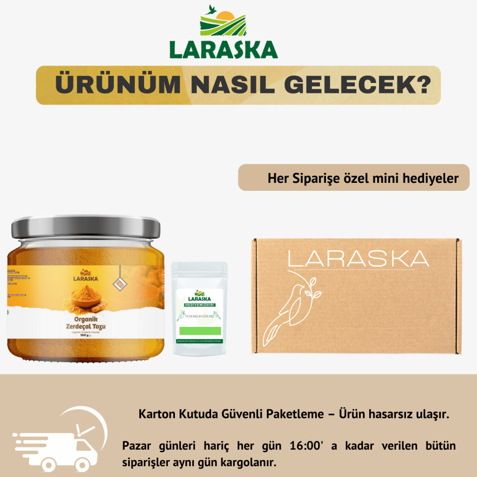 Organik Toz Zerdeçal- Organic Turmeric Powder - Turmeric Ground 100g