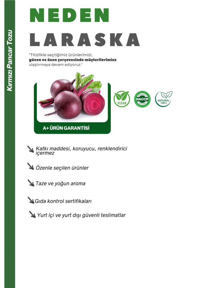 Kırmızı Pancar Tozu 500g Beetroot Powder Katkısız