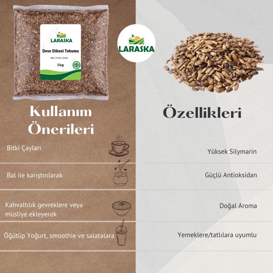 Deve Dikeni Tohumu 1 Kg - Milk Thistle Seeds 1kg