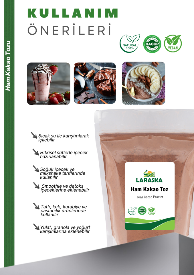 Natural Ham Kakao Toz 50g - Raw Cacao Powder