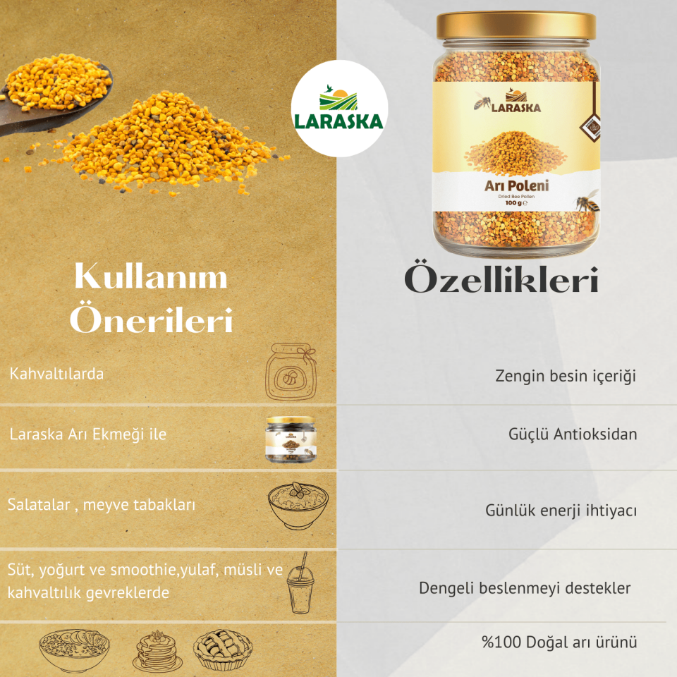 Arı Poleni 100g (KURU)-dried Bee Pollen 100g
