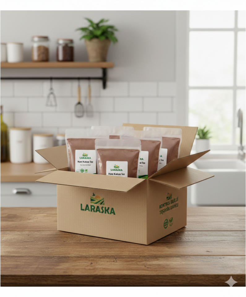 Natural Ham Kakao Toz 5kg - Raw Cacao Powder Aile Boyu Paket