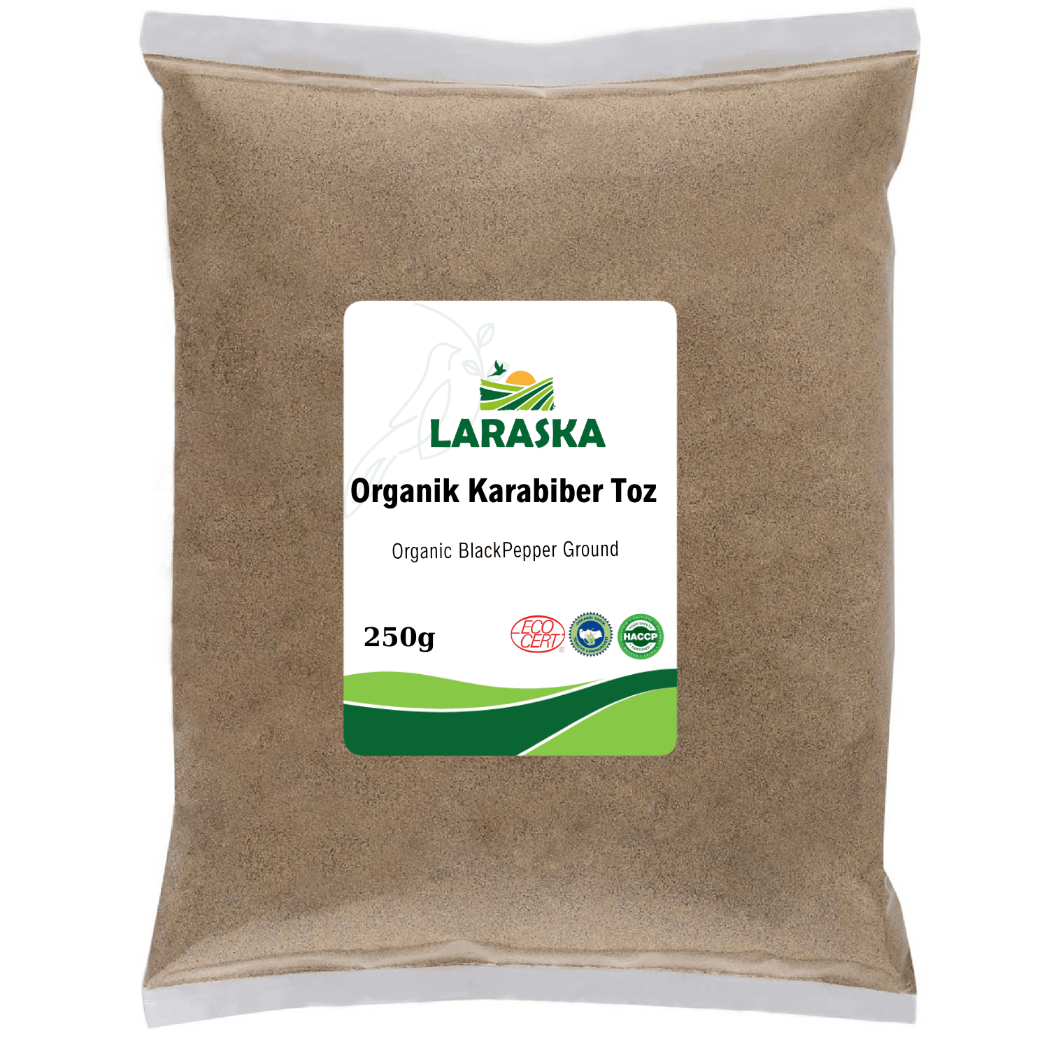 Organik Karabiber Toz 250g Organic Black Pepper Ground