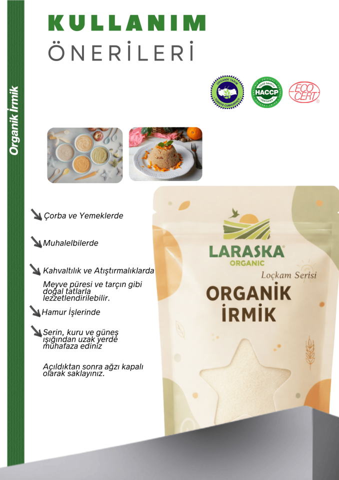 Organik İrmik 250g - Loçkam Serisi