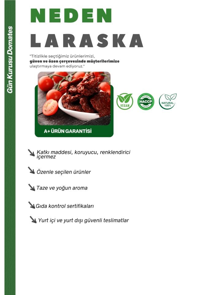 Güneşte Kurutulmuş Domates Yarım Kesim 250g Sun Dried Tomatoes Halves