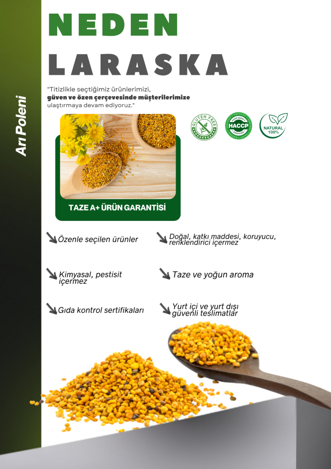 Arı Poleni 250g (Kuru) - Dried Bee Pollen 250g