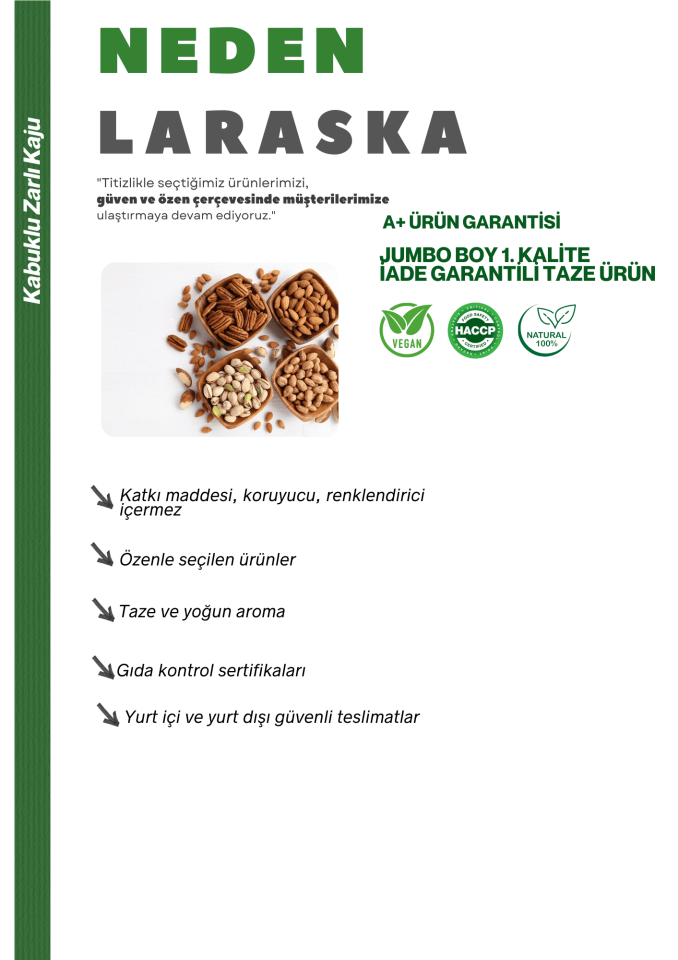 Kabuklu Zarlı Kaju 40g Taze Jumbo Cashew Nuts in Shell Deneme Boy