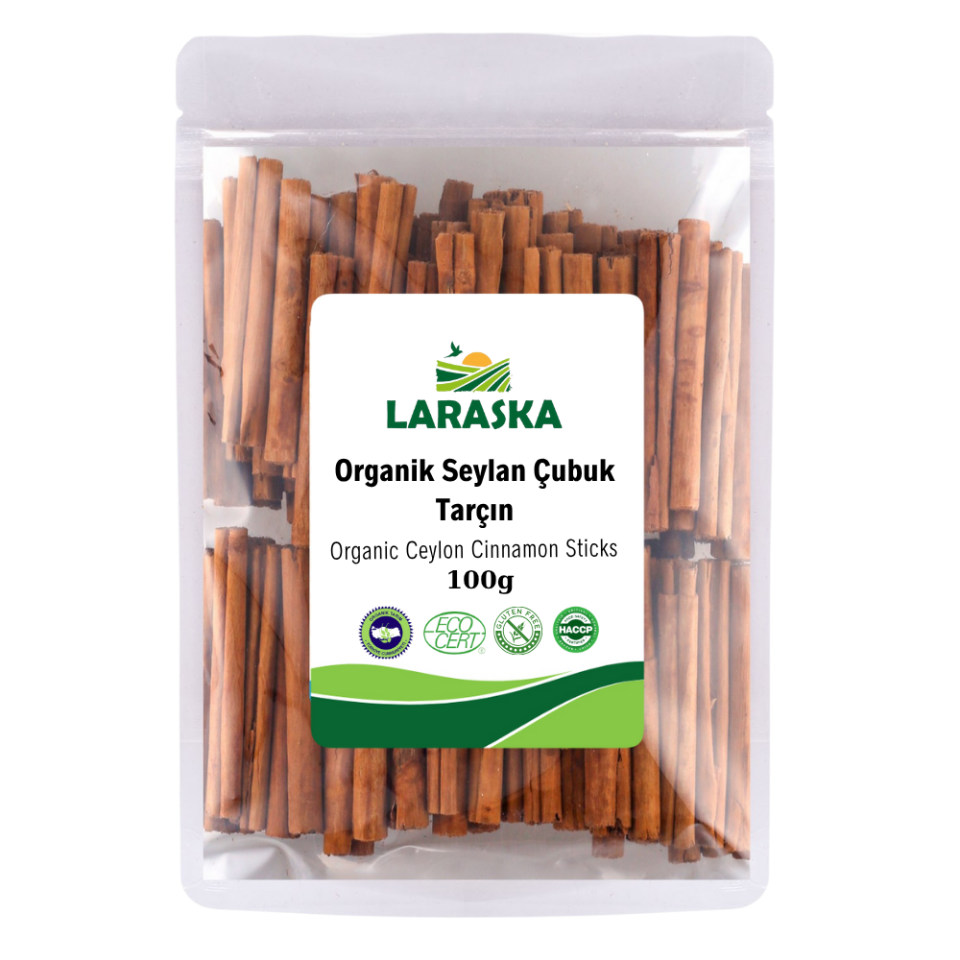 Organik Seylon - Seylan Çubuk Tarçın 100g - Organic Ceylon Cinnamon Sticks