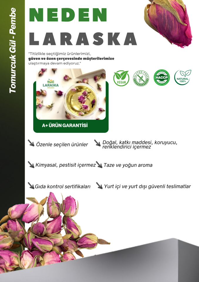 Tomurcuk Gül -kuru Gül Goncası (GÜL ÇAYI) - Pembe 100g-dried Rose Buds