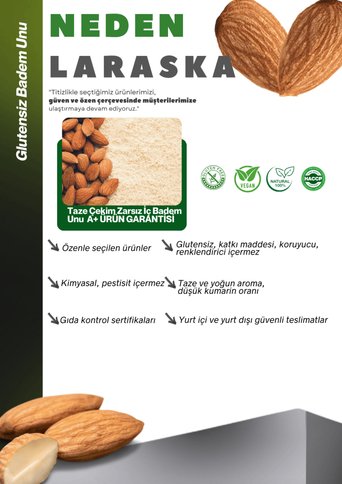 Glutensiz Badem Unu 100g- Almond Flour Gluten Free Vegan
