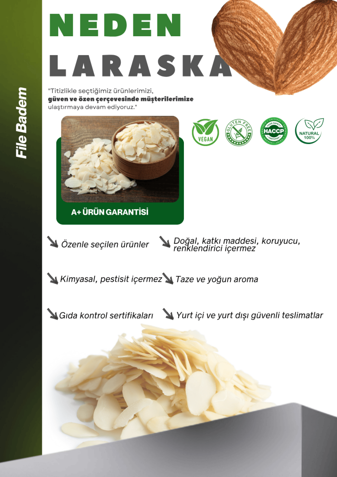 File Badem 1kg Almond Flakes Taze Yeni Mahsül