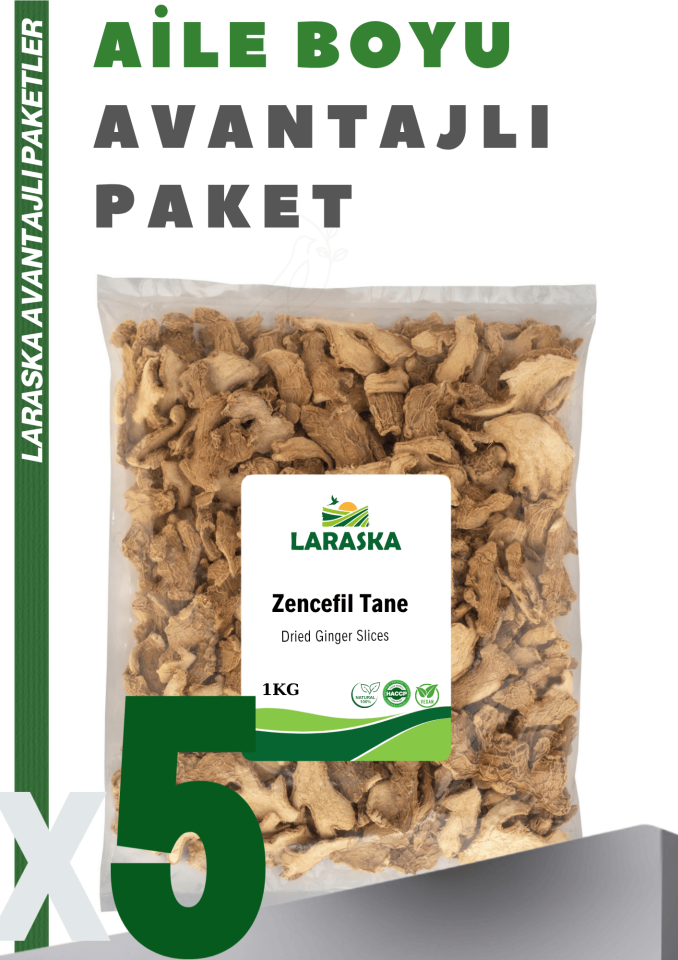 Zencefil Tane 5kg Zencefil Kök Ginger Slices Ginger Root İşletme Boyu Avantajlı Paket