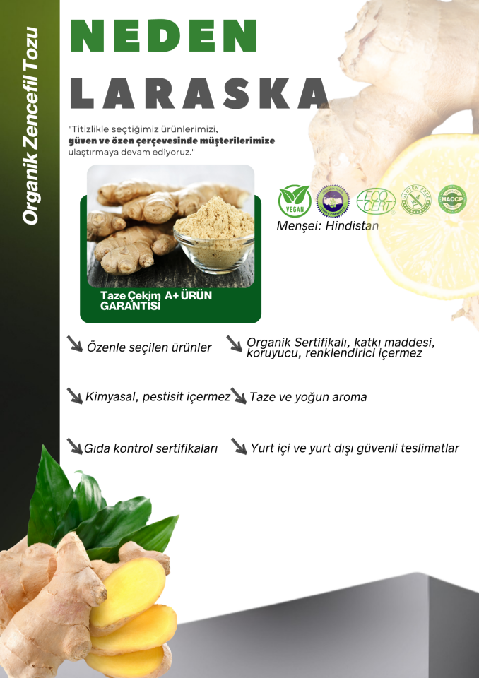 Organik Zencefil Tozu 50g - Ginger Powder Certified Organic