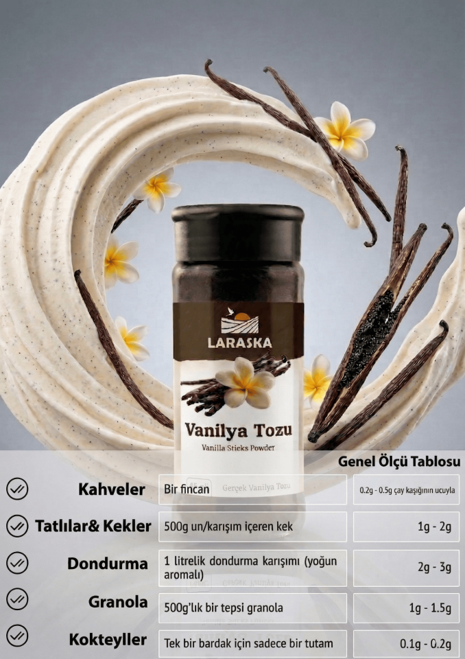 Saf Vanilya Toz 40g Gerçek Vanilya Tozu Vanilla Sticks Ground