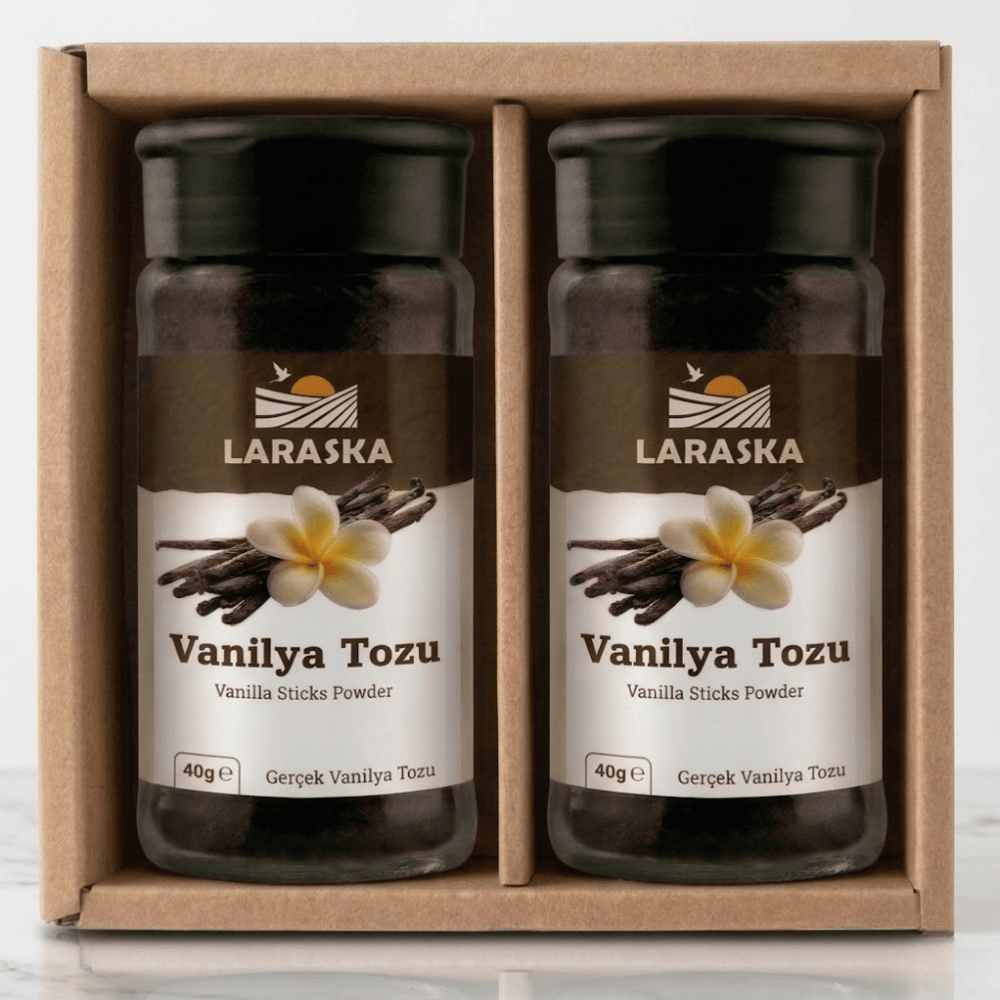 Saf Vanilya Toz 80g (40gx2) Gerçek Vanilya Tozu Vanilla Sticks Ground Aile Boyu Avantajlı Paket