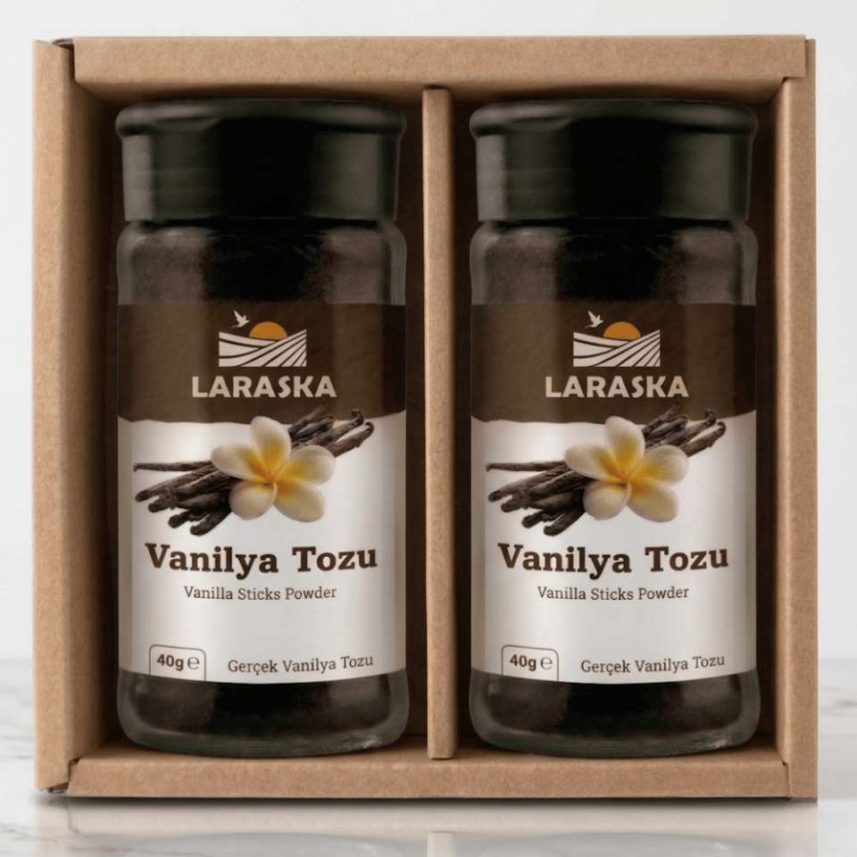 Saf Vanilya Toz 80g (40gx2) Gerçek Vanilya Tozu Vanilla Sticks Ground Aile Boyu Avantajlı Paket