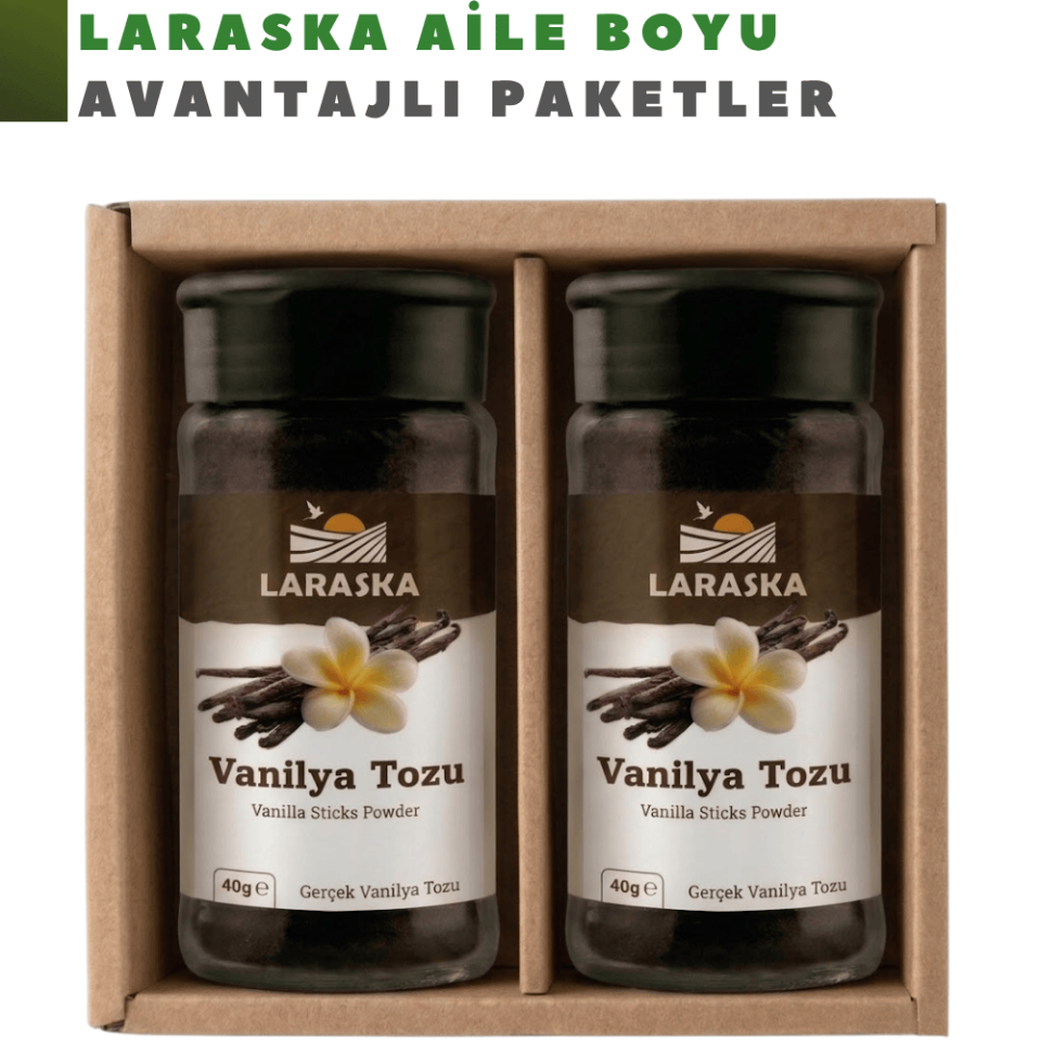 Saf Vanilya Toz 80g (40gx2) Gerçek Vanilya Tozu Vanilla Sticks Ground Aile Boyu Avantajlı Paket