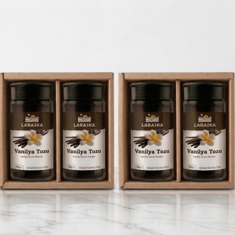 Saf Vanilya Toz 160g (40gx4) Gerçek Vanilya Tozu Vanilla Sticks Ground İşletme Boyu Avantajlı Paket