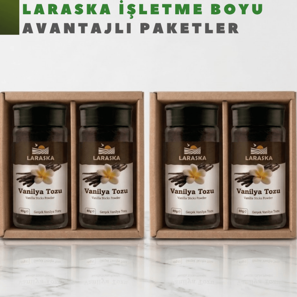 Saf Vanilya Toz 160g (40gx4) Gerçek Vanilya Tozu Vanilla Sticks Ground İşletme Boyu Avantajlı Paket