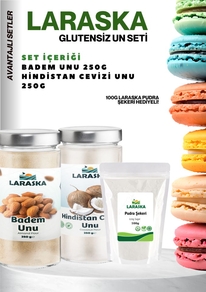 Glutensiz Un Seti Badem Unu 250g Hindistan Cevizi Unu 250g