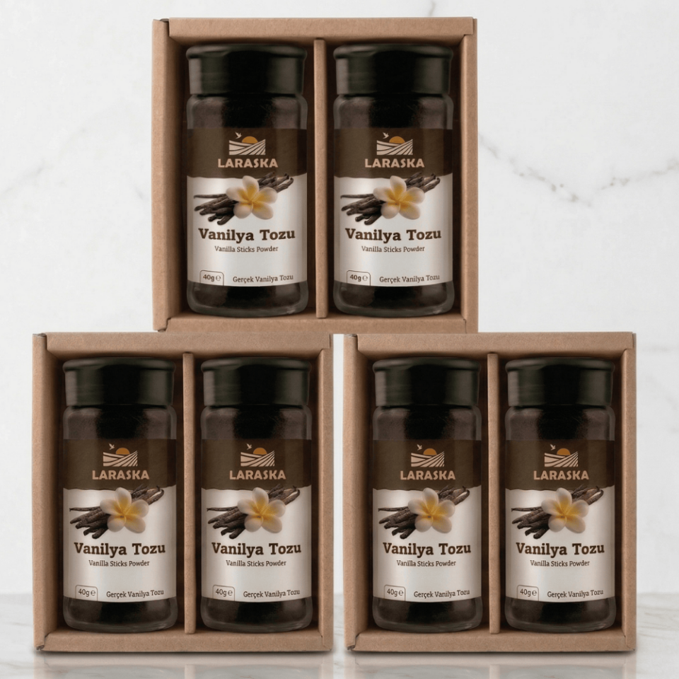 Saf Vanilya Toz 240g (40gx6) Gerçek Vanilya Tozu Vanilla Sticks Ground İşletme Boyu Avantajlı Paket