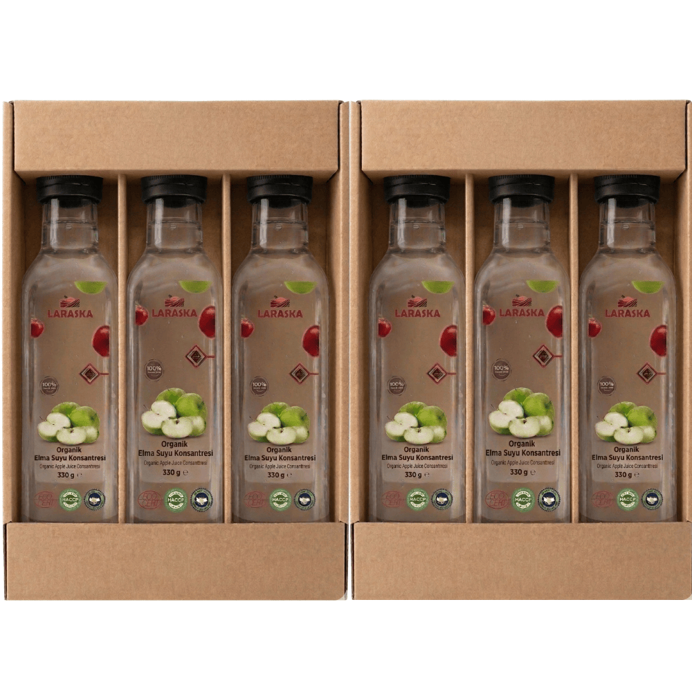 Organik Elma Suyu Konsanteresi 330g x 6 İşletme Boyu Avantajlı Paket