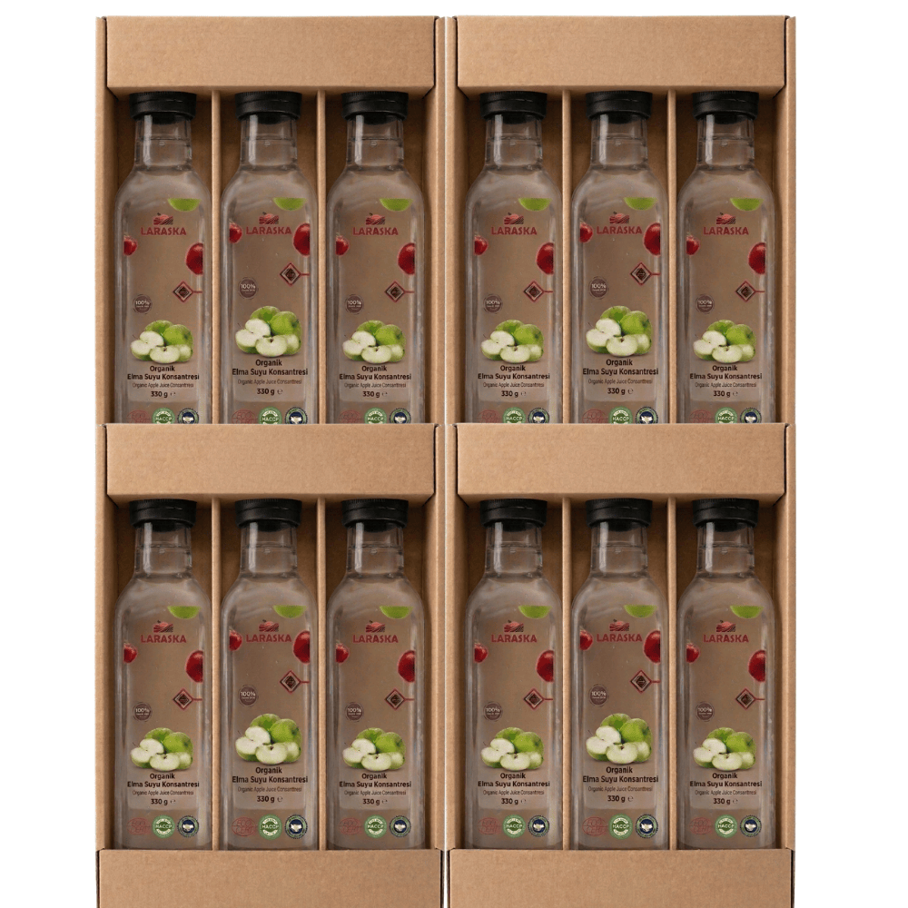 Organik Elma Suyu Konsanteresi 330g x 12 İşletme Boyu Avantajlı Paket
