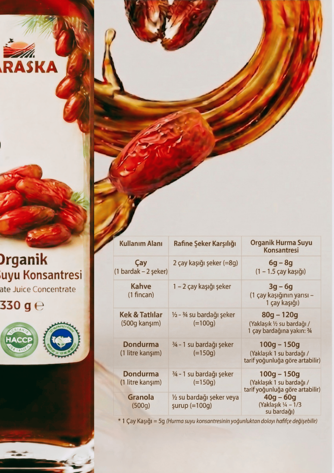 Organik Hurma Suyu Konsanteresi 330g Date Juice Concentrate