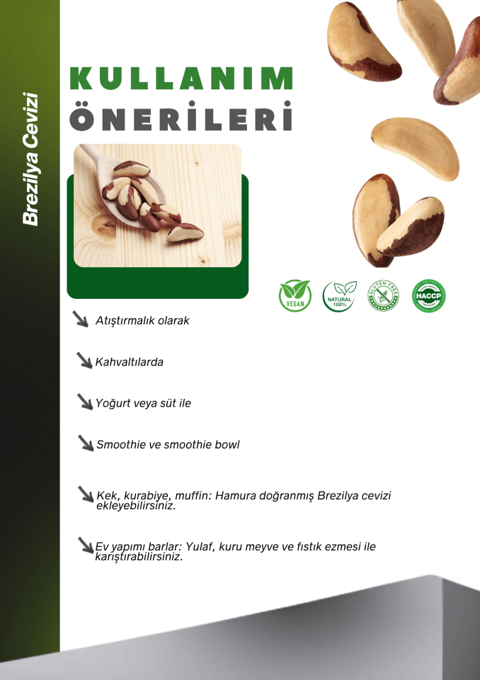 Brezilya Cevizi İçi Yeni Tane 100g Brazil Nut