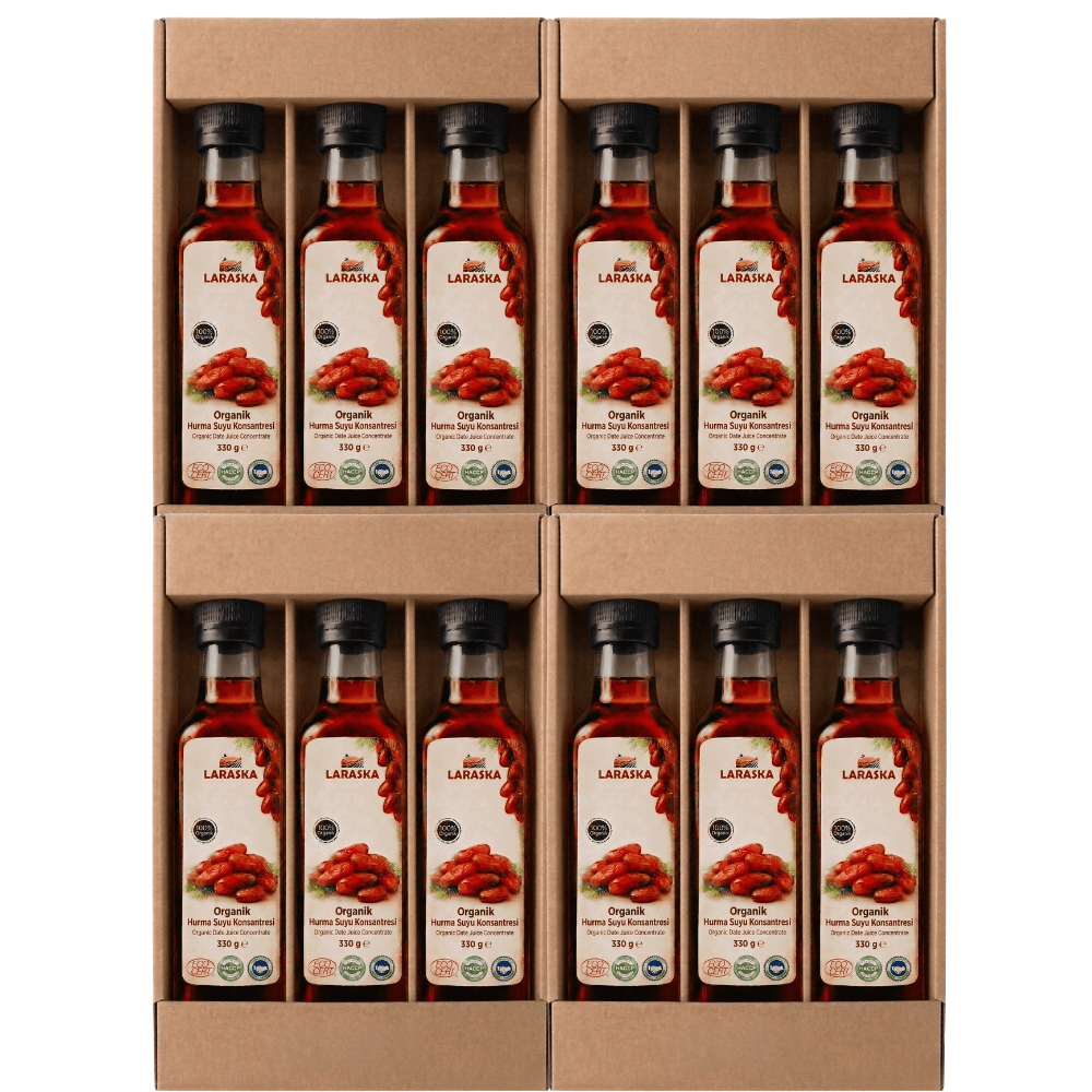 Organik Hurma Suyu Konsanteresi 330g x 12 İşletme Boyu Avantajlı Paket