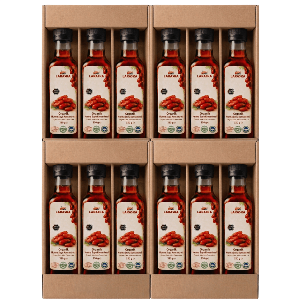 Organik Hurma Suyu Konsanteresi 330g x 12 İşletme Boyu Avantajlı Paket