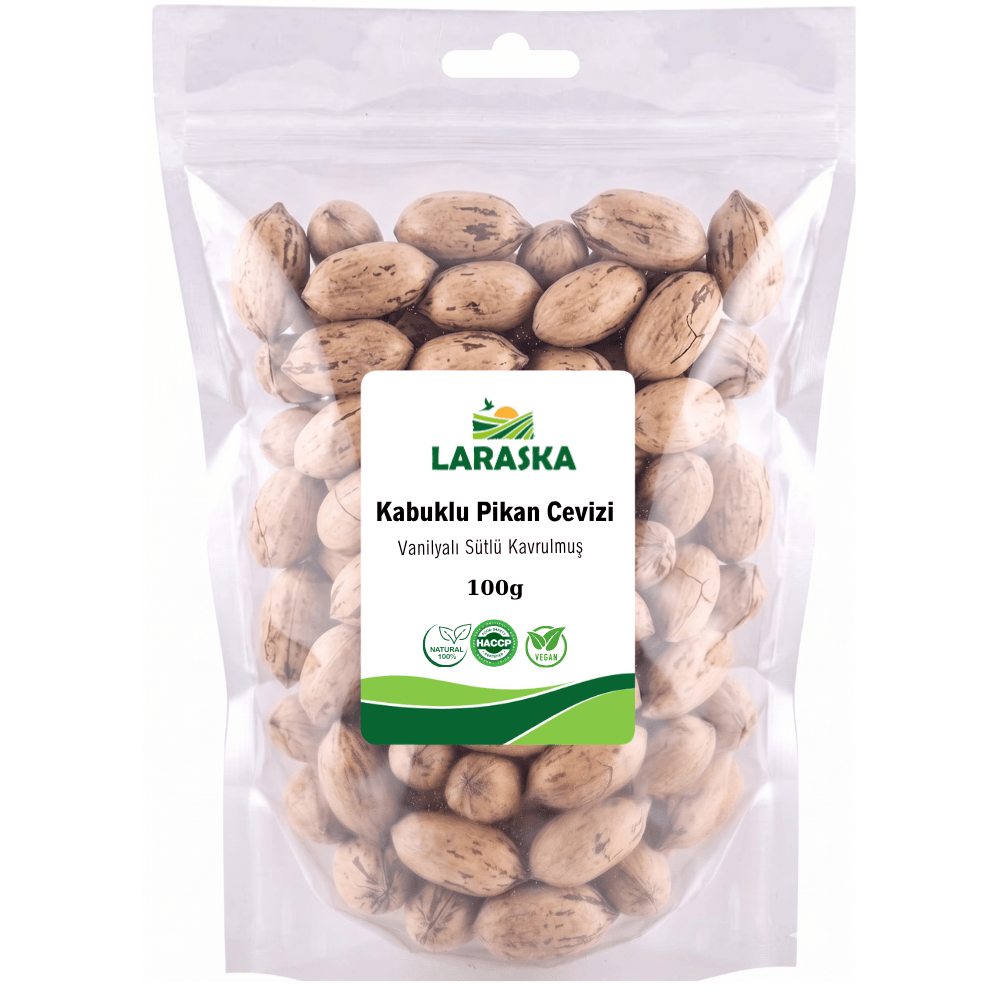 Kabuklu Pikan Cevizi 100g Vanilyalı Sütlü Kavrulmuş