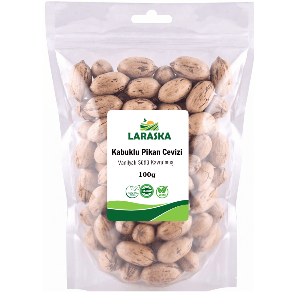 Kabuklu Pikan Cevizi 100g Vanilyalı Sütlü Kavrulmuş