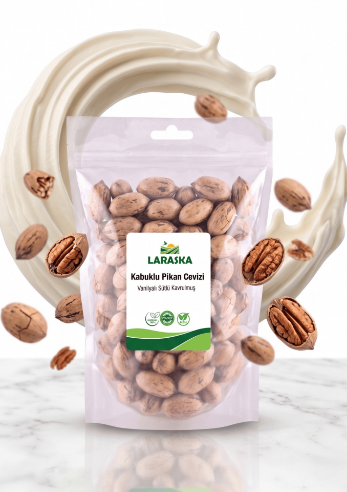 Kabuklu Pikan Cevizi 100g Vanilyalı Sütlü Kavrulmuş