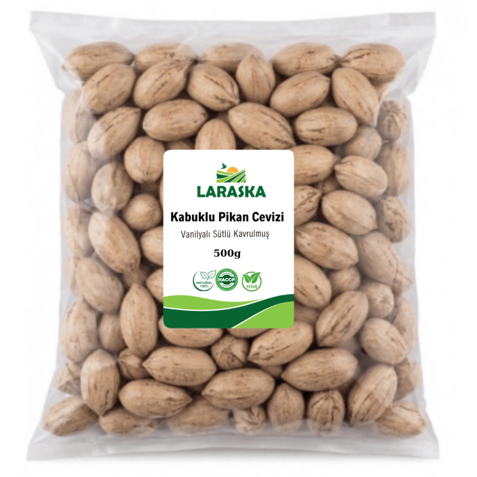 Kabuklu Pikan Cevizi 500g Vanilyalı Sütlü Kavrulmuş