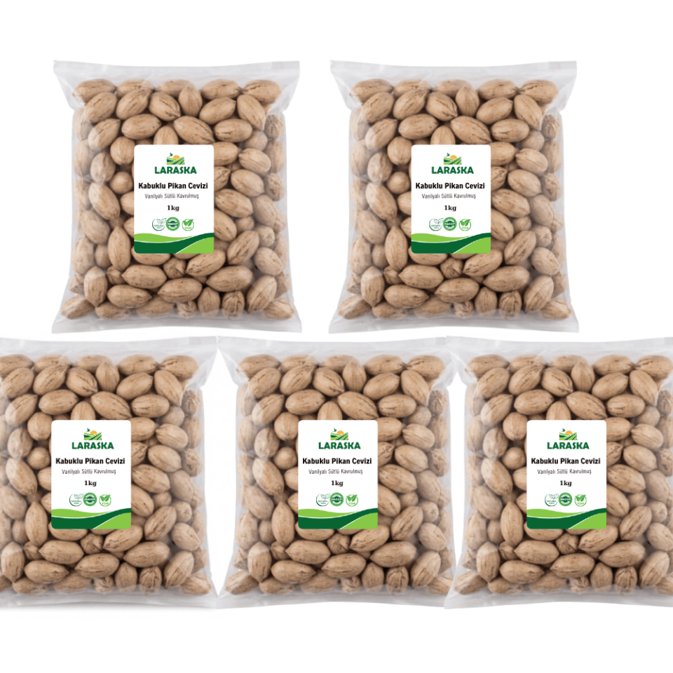 Kabuklu Pikan Cevizi 5kg Vanilyalı Sütlü Kavrulmuş İşletme Boyu Avantajlı Paket