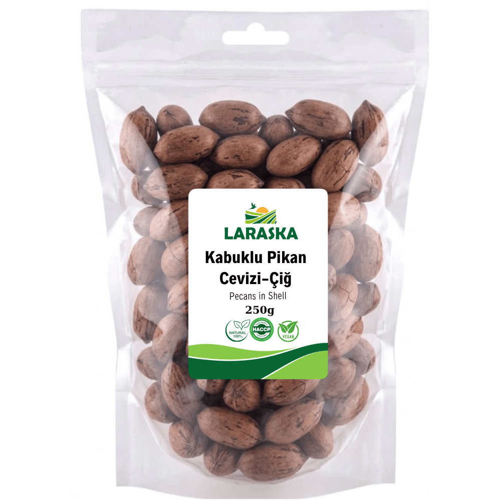 Kabuklu Pikan Cevizi Çiğ 250g Katkı Maddesiz - Pecans in Shell Yerli Büyük Boy