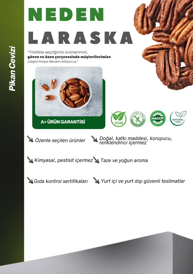 Pikan Ceviz İçi 1kg Pecan Halves