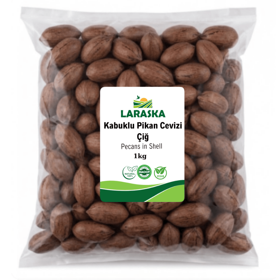Kabuklu Pikan Cevizi Çiğ 1kg Katkı Maddesiz Yerli Büyük Boy - Pecans in Shell Aile Boyu Avantajlı Paket