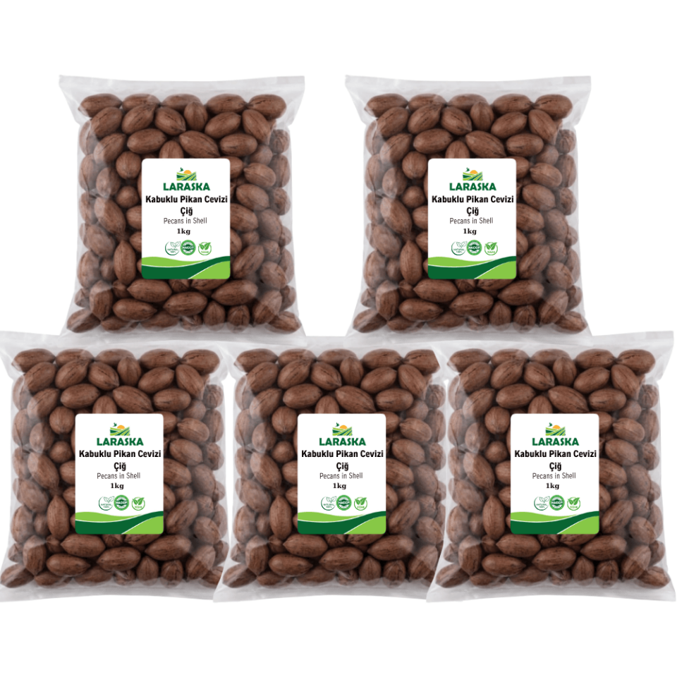 Kabuklu Pikan Cevizi Çiğ 5kg Katkı Maddesiz Yerli Büyük Boy - Pecans in Shell İşletme Boyu Avantajlı Paket